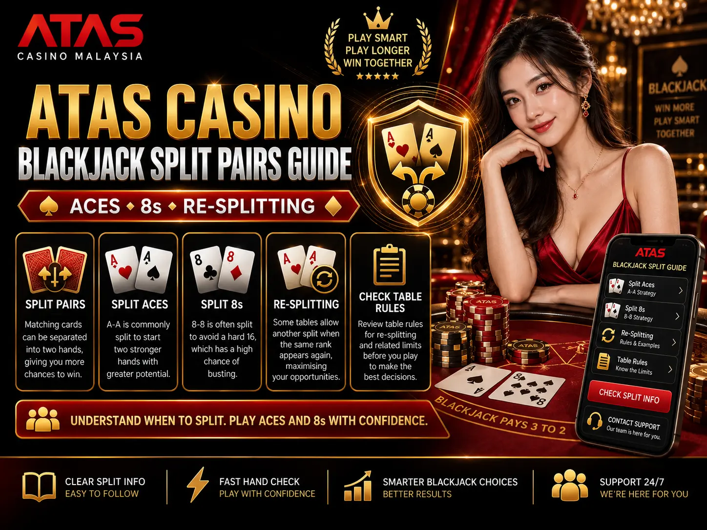 ATAS Casino Blackjack Split Pairs Guide