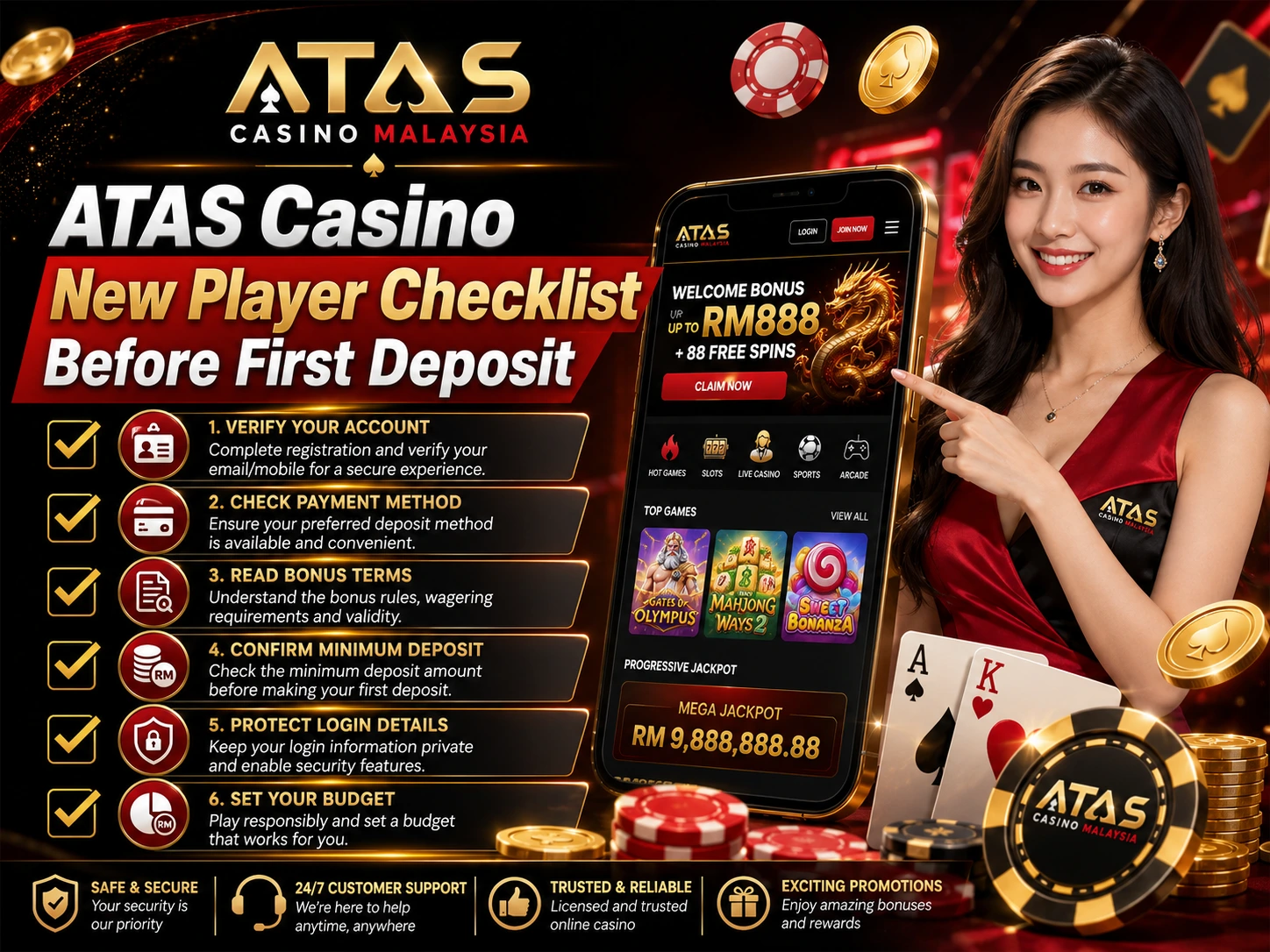 ATAS Casino New Player Checklist Before First Deposit