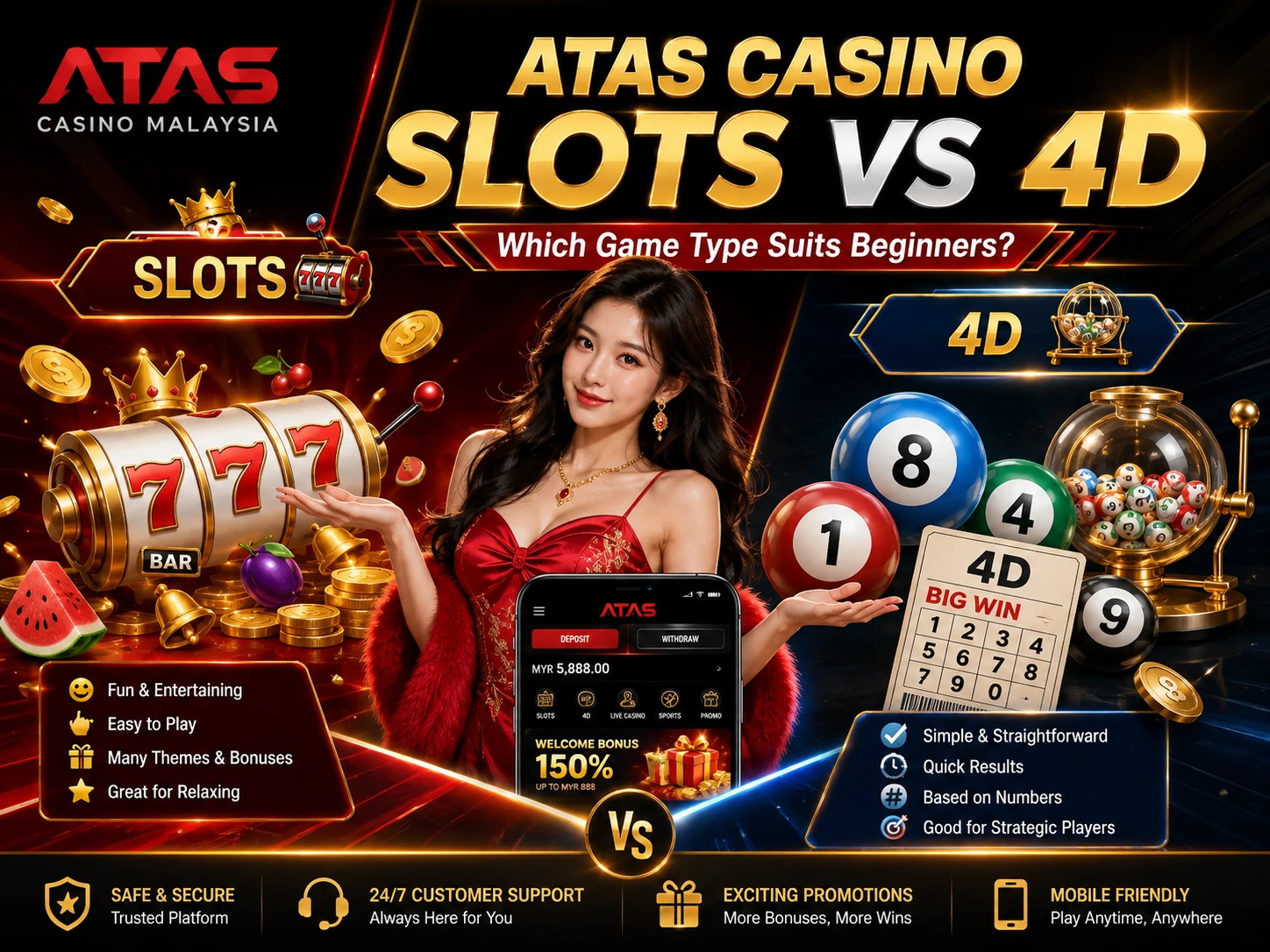 ATAS 赌场老虎机 vs 4D