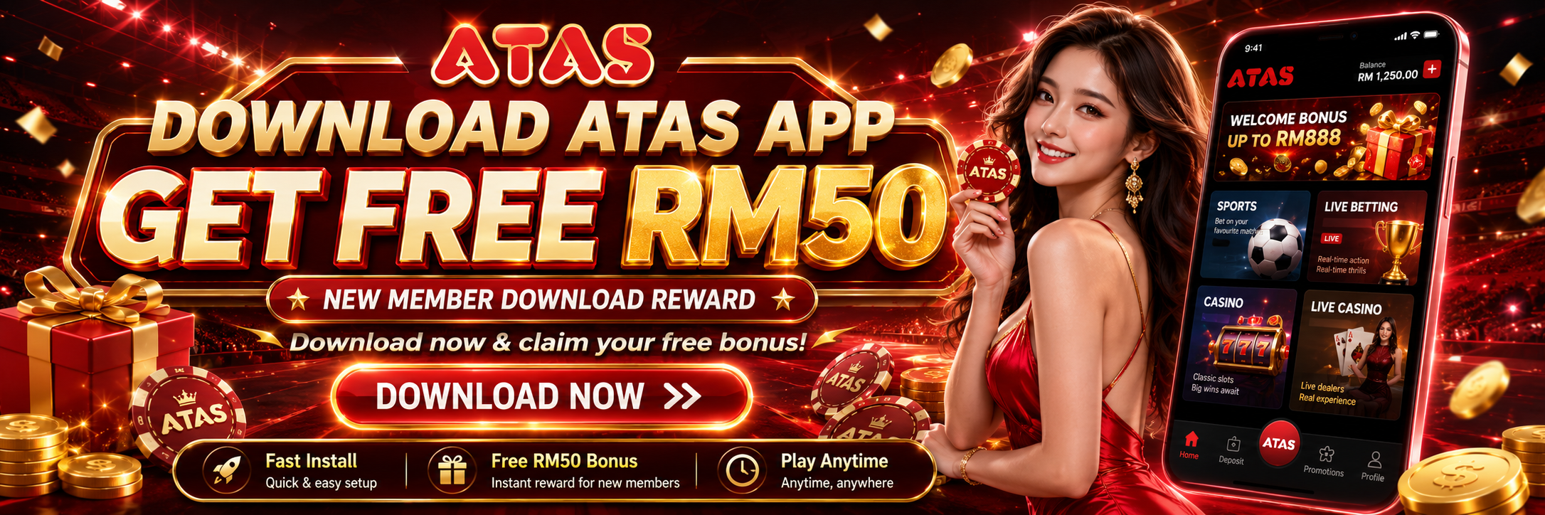 Download ATAS app and get RM50 free after deposit