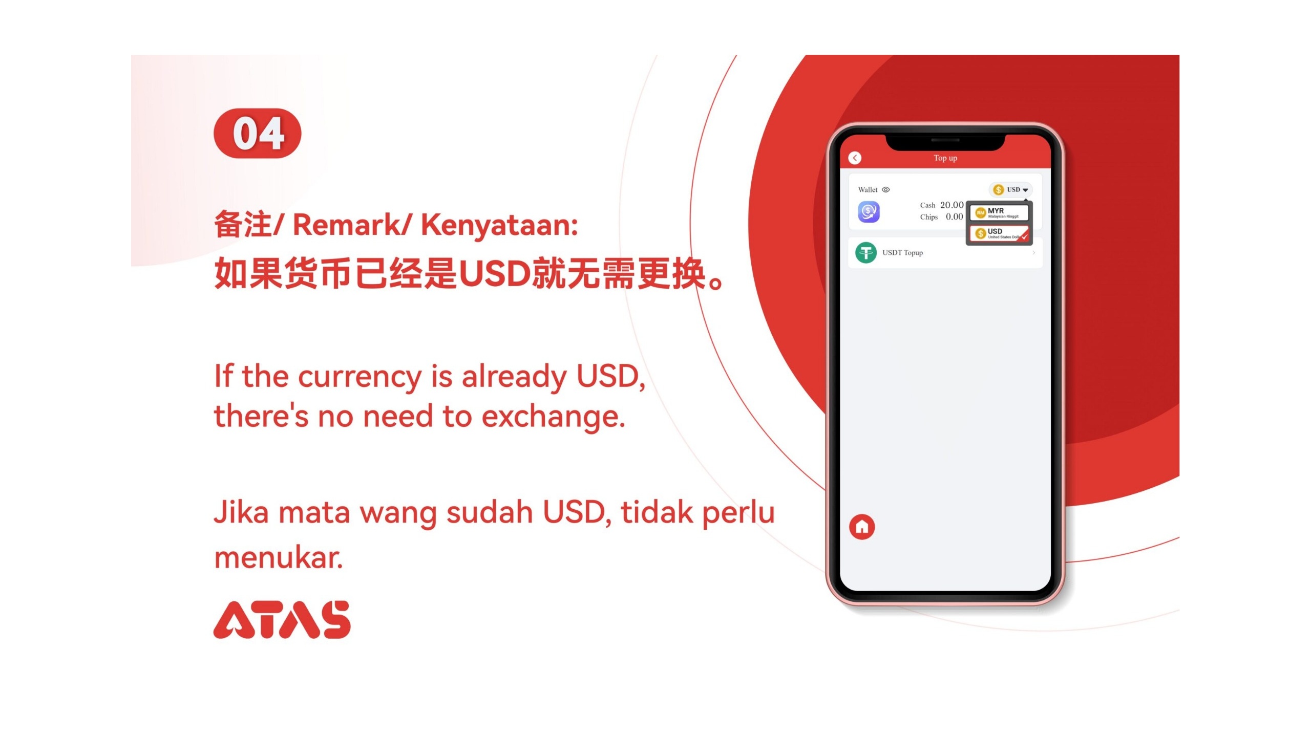 ATAS USDT Deposit Step 5